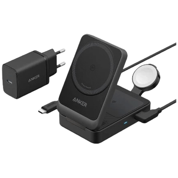 Anker 3-In-1 MagGo Langaton Pikalaturi Musta