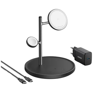 Anker MagGo 3-In-1 Stand Wireless Fast Charger Black