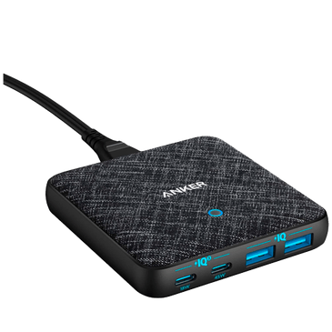 Anker 543 2-USB 2-USB-C Hurtiglader 65W Svart