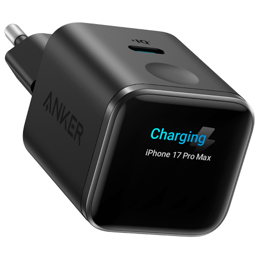 Anker Nano USB-C Snellader 45W met Display Zwart