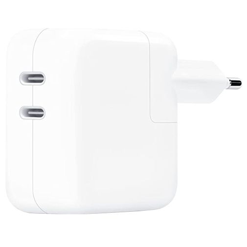 helper Papa Lima Apple Dual Usb-C Fast Charger 35W White - Gomibo.ro