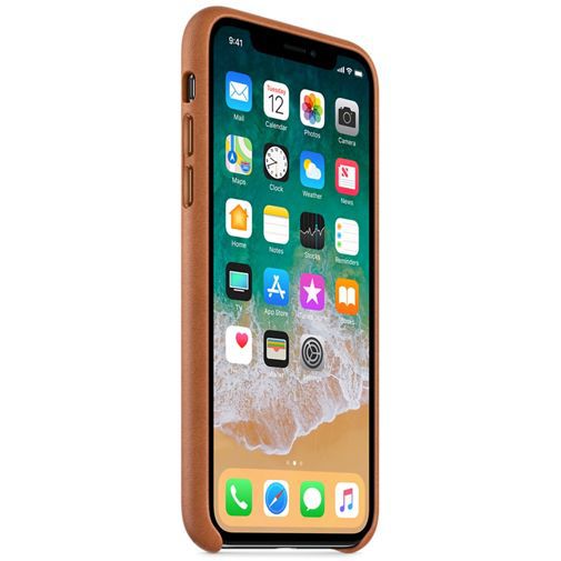 Apple Leather Case Brown iPhone X