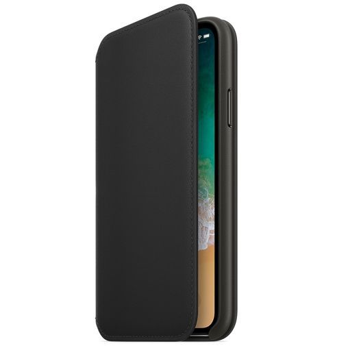 Apple Leather Folio Case Black iPhone X