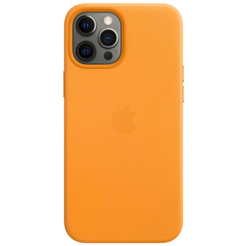 Apple MagSafe Leder Back Cover Orange Apple iPhone 12 Pro Max - Gomibo.at