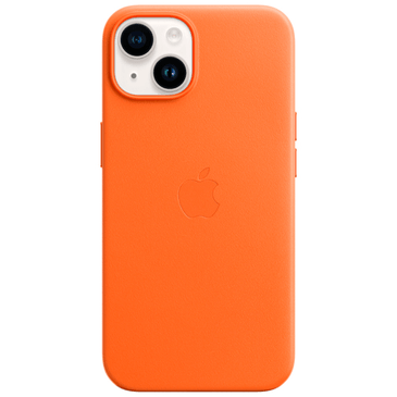 Apple Magsafe Leather Back Cover Orange Apple iPhone 14