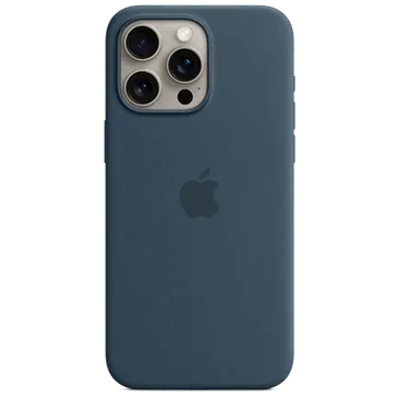 Apple MagSafe Siliconen Back Cover Blauw Apple iPhone 15 Pro Max