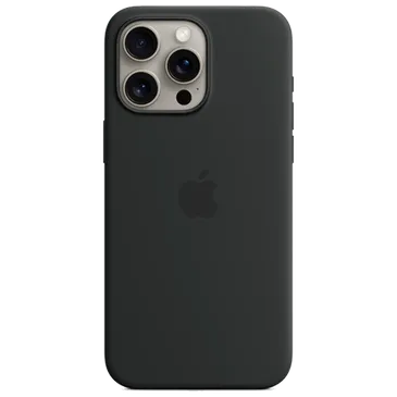 Apple MagSafe Silikone Back Cover Sort Apple iPhone 15 Pro Max