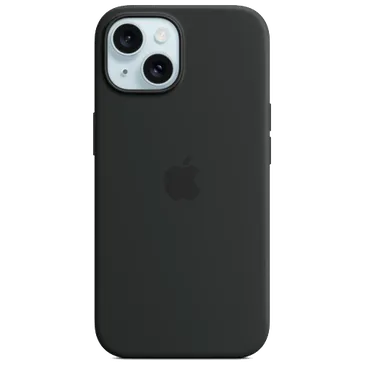 Apple MagSafe Silicon Back Cover Svart Apple iPhone 15