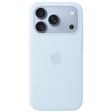 Apple Silicone Back Cover Bleu Clair MagSafe Apple iPhone 18 Pro