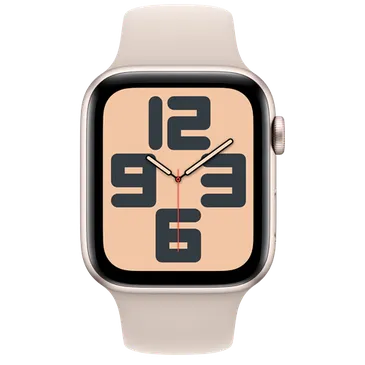 Apple Watch SE 2023 44mm Gull (Beige Silikonreim M/L)