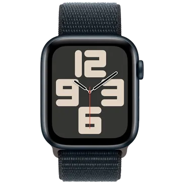 Apple Watch SE 2023 44mm Svart (Svart Nylon Reim)