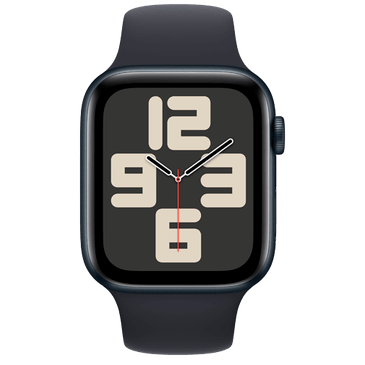 Apple Watch SE 2023 44mm Black (Black Silicone Strap S/M)