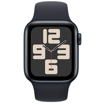 Apple Watch SE 2023 4G 40mm Zwart (Zwarte Siliconenband S/M)