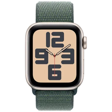 Apple Watch SE 2024 40mm Or (Bracelet En Nylon Vert)