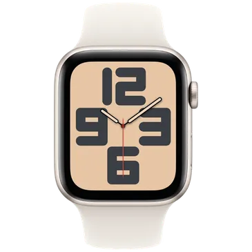 Apple Watch SE 2024 44mm Gull (Beige Silikonreim M/L)