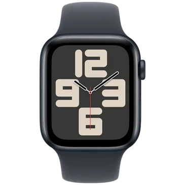 Apple Watch SE 2024 44mm Noir (Bracelet Silicone Noir S/M)
