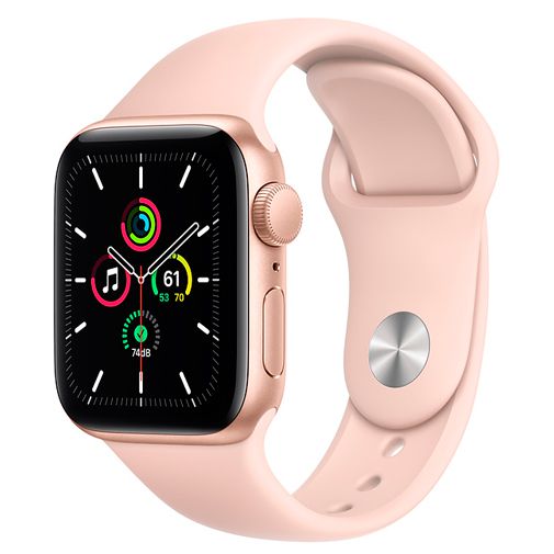 Apple Watch SE 40mm Gold (Pink Silicone Strap) - Belsimpel
