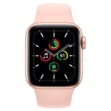 Apple Watch SE 44mm Gold (Pink Silicone Strap) - Belsimpel