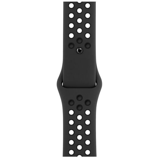 Apple Watch SE Sport Nike 44mm Zwart Aluminium Zwarte Siliconen Band Belsimpel