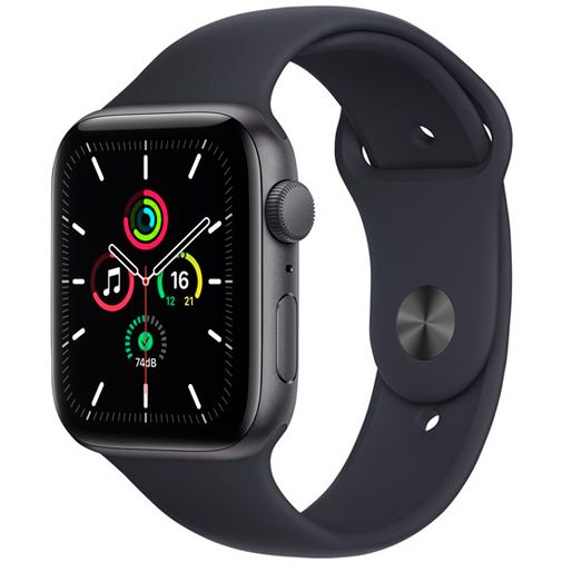 Apple Watch SE 2020 44mm Zwart Zwarte Band Belsimpel