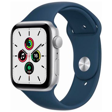 Apple Watch SE V2 4G 44mm Zilver/Blauwe Band - Belsimpel
