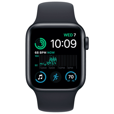 Apple Watch SE 2022 4G 40mm Noir (Bracelet Silicone Noir) 