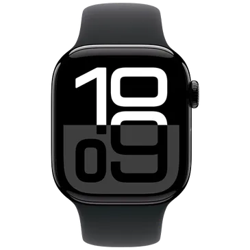 Apple Watch Series 10 42mm Svart (Svart Gummireim M/L)