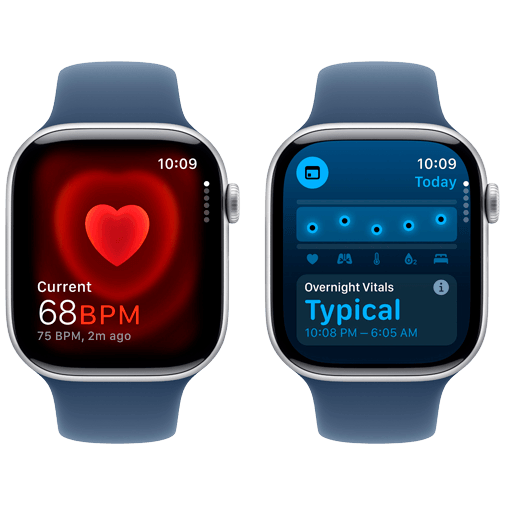 Apple Watch Series 10 46mm Plata (Correa Silicona Azul S/M