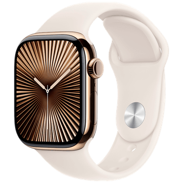 Apple Watch Series 10 4G 42mm Gold Titanium (Beige Rubber Strap M/L)