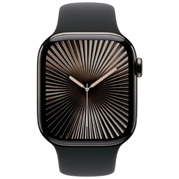 Apple Watch Series 10 4G 42mm Slate Titanium (Black Rubber Strap S/M)