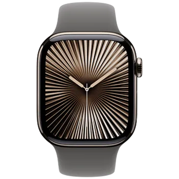 Apple Watch Series 10 4G 42mm Natural Titanium (Bracelet En Silicone Gris M/L)