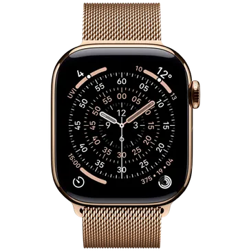 Apple Watch Series 11 42mm 5G Or Titanium (Bracelet Milanais Dorées)