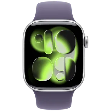 Apple Watch Series 11 42mm 5G Argent (Bracelet En Silicone Violet M/L)
