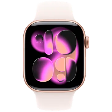 Apple Watch Series 11 42mm Rose Gold (Rose Pâle Bracelet En Silicone M/L)