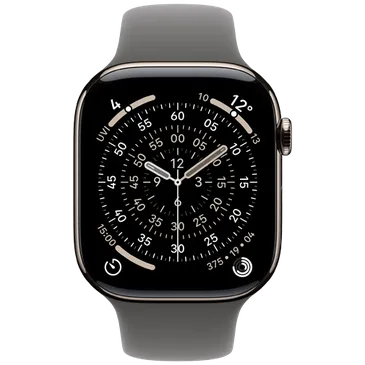 Apple Watch Series 11 46mm 5G Naturel Titanium (Grey Rubber Strap S/M)