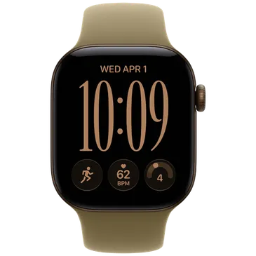 Apple Watch Series 12 42mm 5G Bronze (Dark Green Rubber Strap M/L)