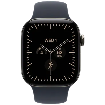 Apple Watch Series 12 42mm 5G Naturel Titanium (Dark Blue Rubber Strap M/L)