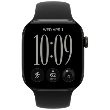 Apple Watch Series 12 42mm 5G Noir (Bracelet En Silicone Noir M/L)