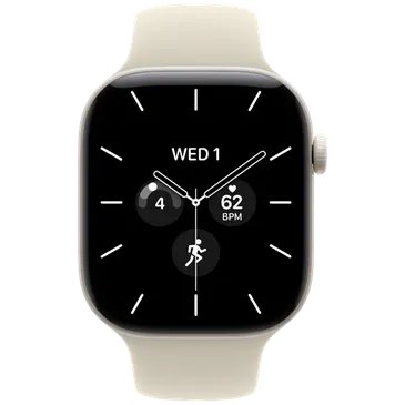 Apple Watch Series 12 46mm 5G White Keramiek (Beige Rubber Strap S/M)