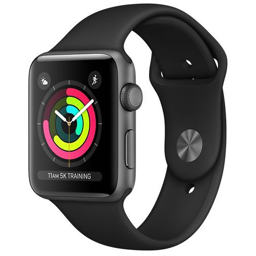 Apple Watch Series 3 Sport 38mm Grey Aluminium Black Strap