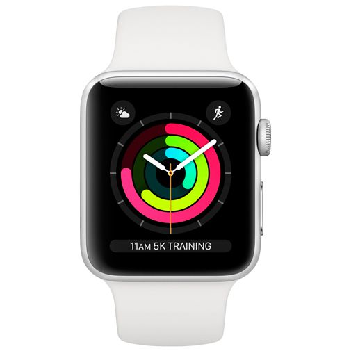 Apple Watch Series 3 Sport 38mm Silver Aluminium (White Strap) - Belsimpel