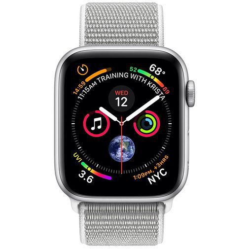 Apple Watch Series 4 Sport 40mm Silver Aluminium (Grey Woven Nylon Strap)