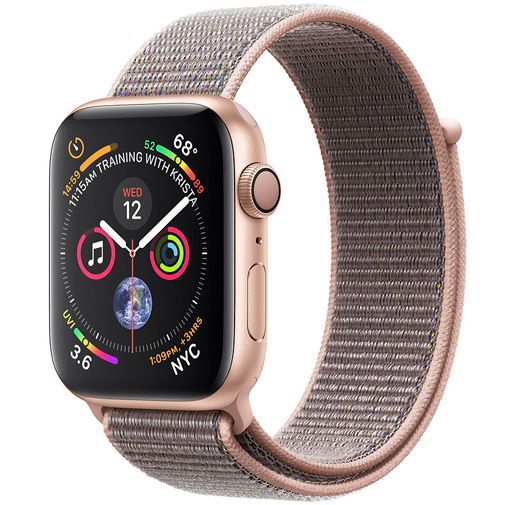 Apple Watch Series 4 Sport 44mm Gold Aluminium (Rose Gold Woven Nylon  Strap) - Belsimpel