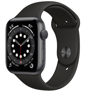 Apple Watch Series Sport 44mm Grey (Black Silicone Strap