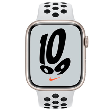 Apple Watch 7 Sport Nike 4G 45mm Aluminium Pulsera de Silicona Blanca Gomibo.es