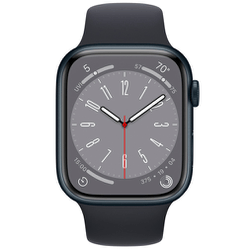 Apple Watch Series 8 45mm Black (Black Silicone Strap)