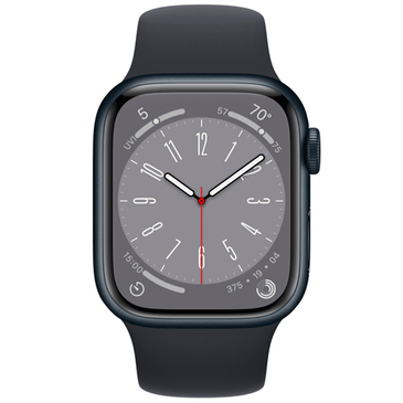 Apple Watch Series 8 4G 41mm Black (Black Silicone Strap)