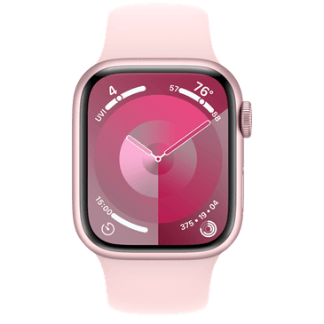 Apple Watch Series 9 41mm Roze Roze Siliconenband S M Belsimpel