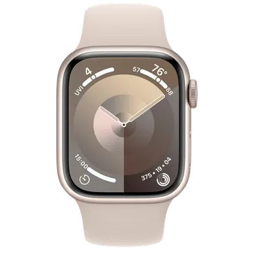 Apple Watch Series 9 4G 41mm Goud (Gouden Siliconenband M/L)