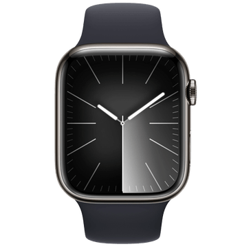 Apple Watch Series 9 4G 45mm Black RVS (Black Silicone  Strap S/M)
